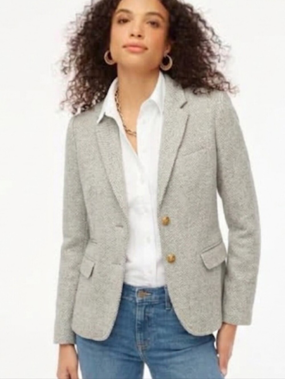 J. Crew Schoolboy Herringbone Wool Blazer